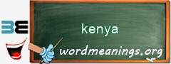 WordMeaning blackboard for kenya